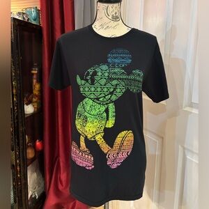 Disney Rainbow Aztec Mickey Mouse Unisex Crewneck T-Shirt